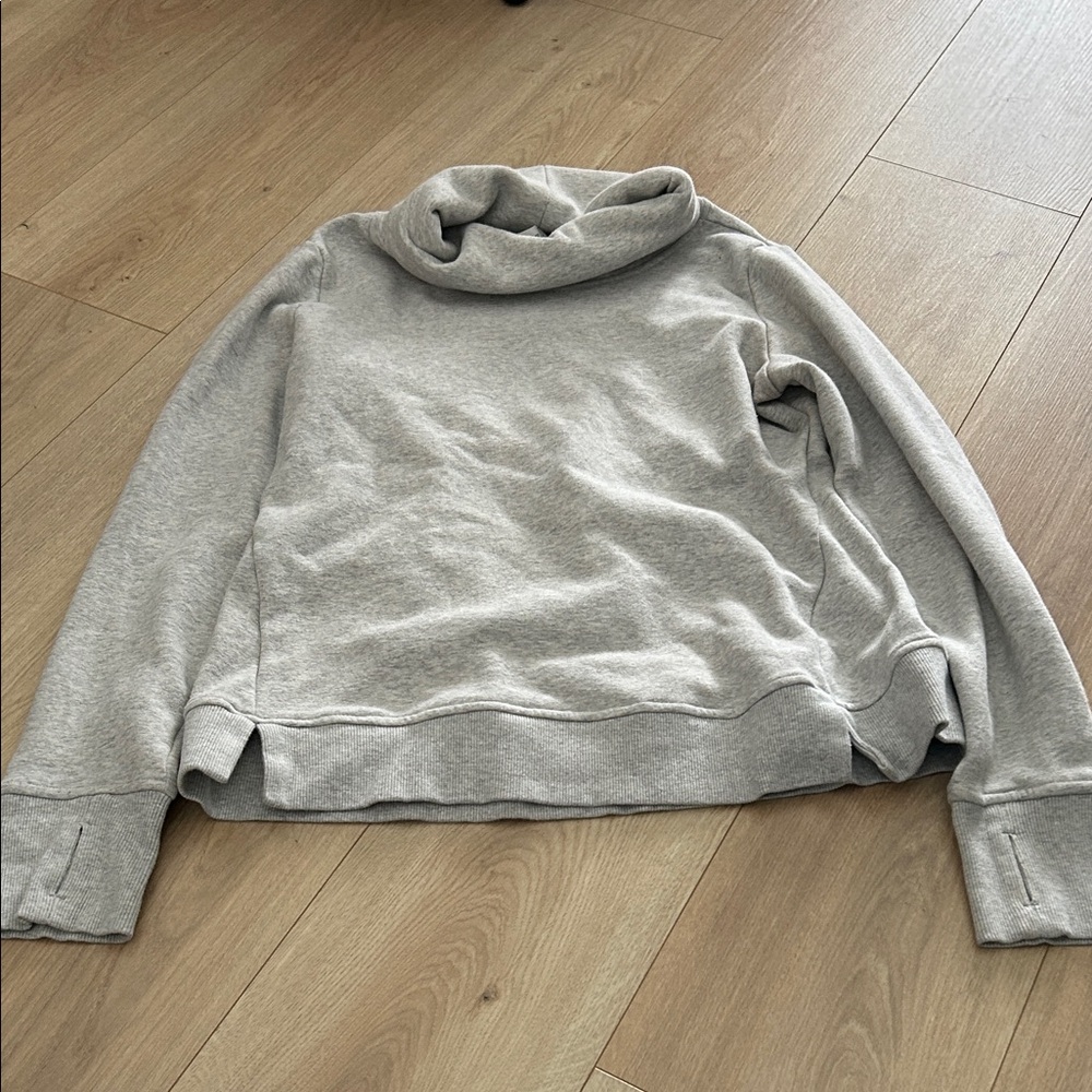 90 Degree By Reflex Light Gray Cowl Neck Sweater